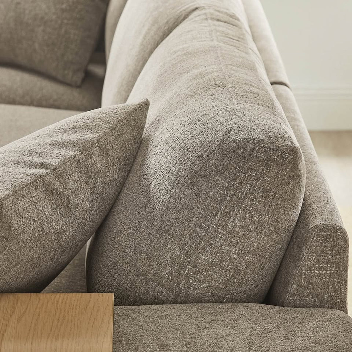 New Aiden & Ivy Hawthorne 3-Piece Sectional w/ Ottoman – Taupe | $2,349 Retail | Delivery Available