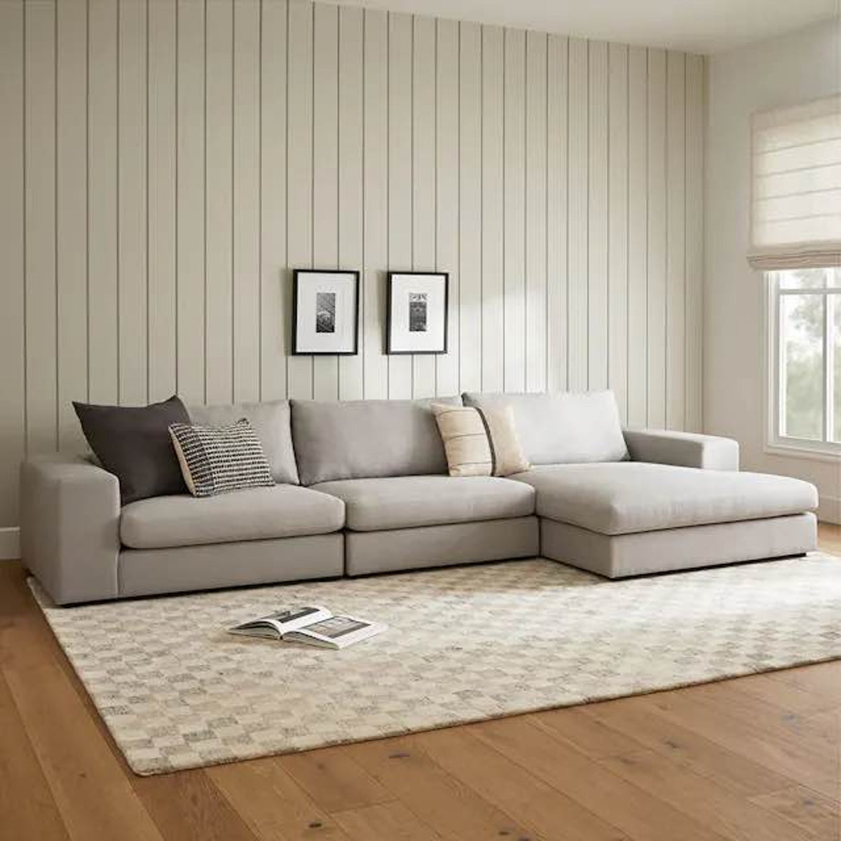 Article Beta 137.5” Right Modular Chaise Sectional – Welsh Gray – $2,799 Retail – Delivery Available