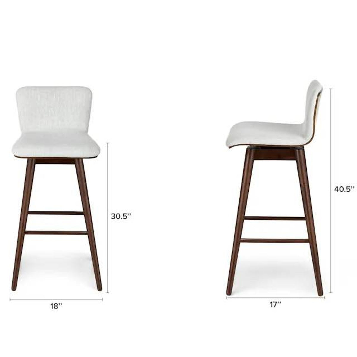Article | Round Bar Table + 2 Swivel Bar Stools Bundle | Seno & Sede - Walnut & Mist Gray | Delivery