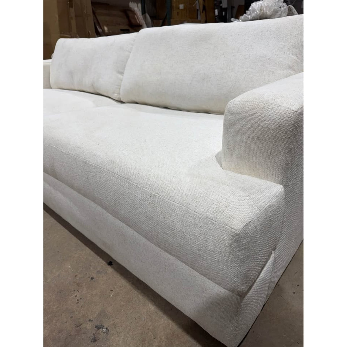 96” Oversized Ivory Down-Filled Sofa | New Open Box | Deep Seat Luxury Couch - Delivery Available