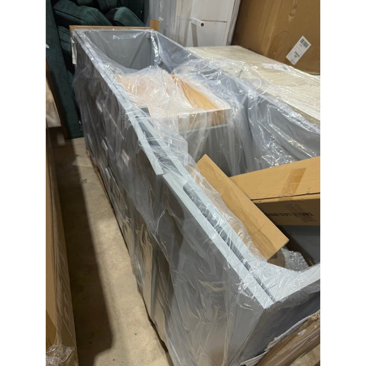 Longshore Tides Freitas 72” Double Bathroom Vanity | Gray | White Quartz Top | Delivery Available