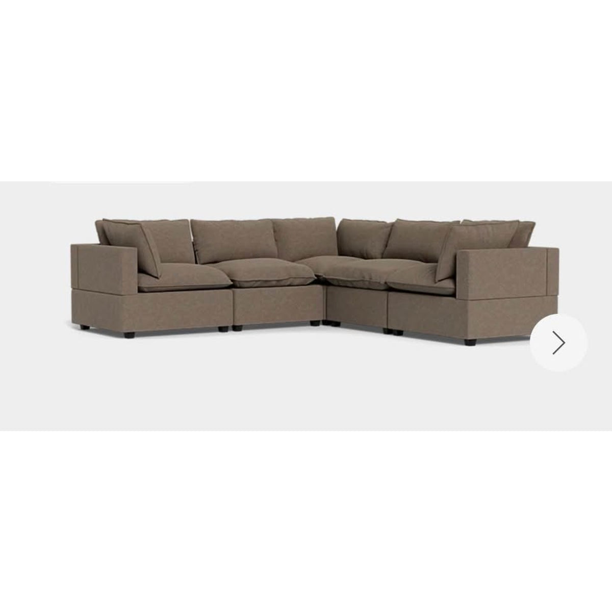 Albany Park Kova Pillow Cushion Corner Sectional | Hazelnut Bouclé Modular Sofa Delivery Available