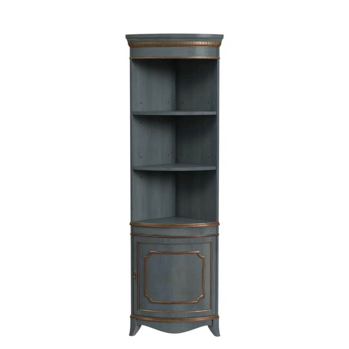 Specialty Corner Dining Cabinet – Blue Finish $1200 retail “open box” Delivery Available