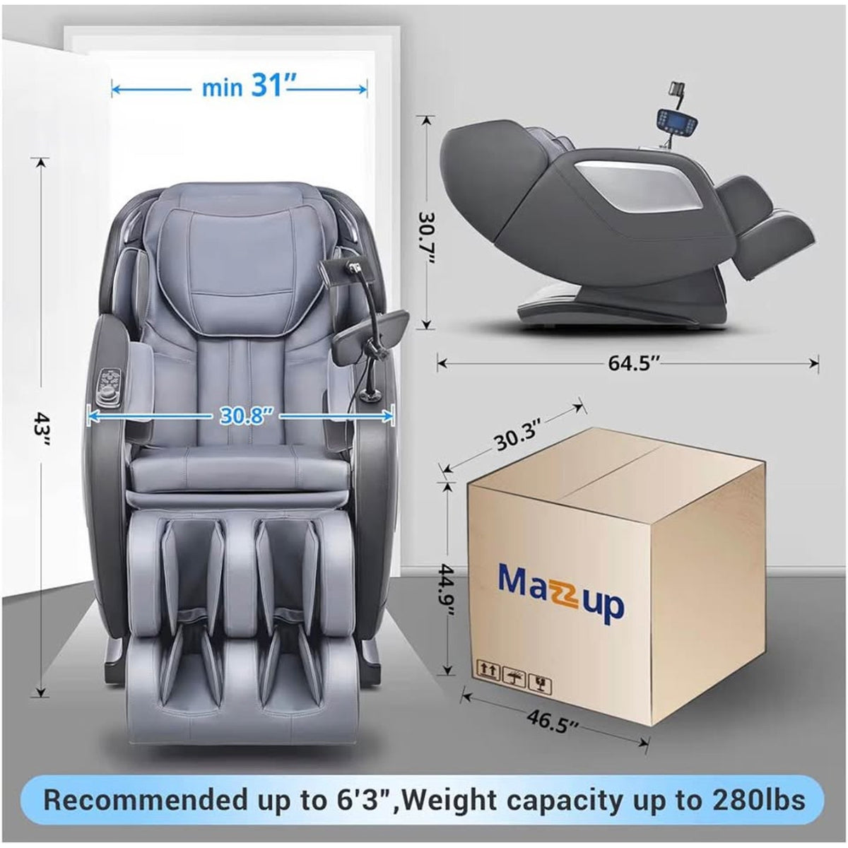 New Full Body Zero Gravity Massage Chair – Retail $2,299 – Delivery Available