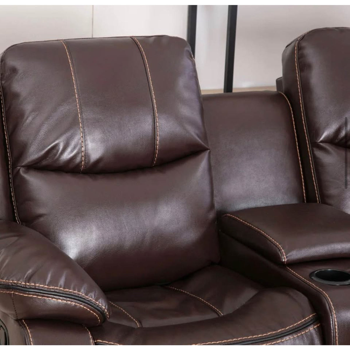 New 72.8” Double Reclining Loveseat w/ Console – Brown – Retail $1,199 Delivery Available