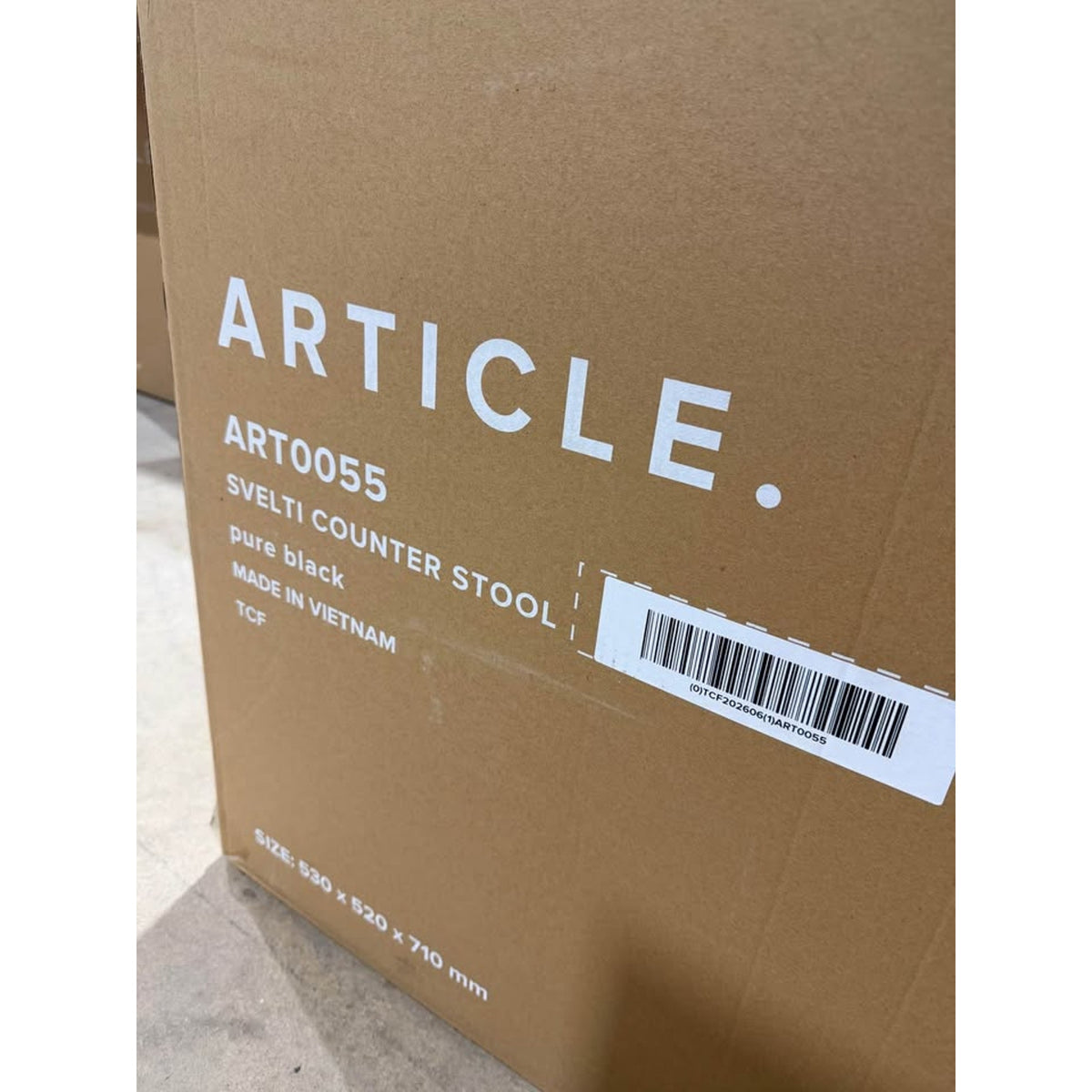 Set of 4 Article Svelti Counter Stools – Pure Black – New Open Box - Delivery Available