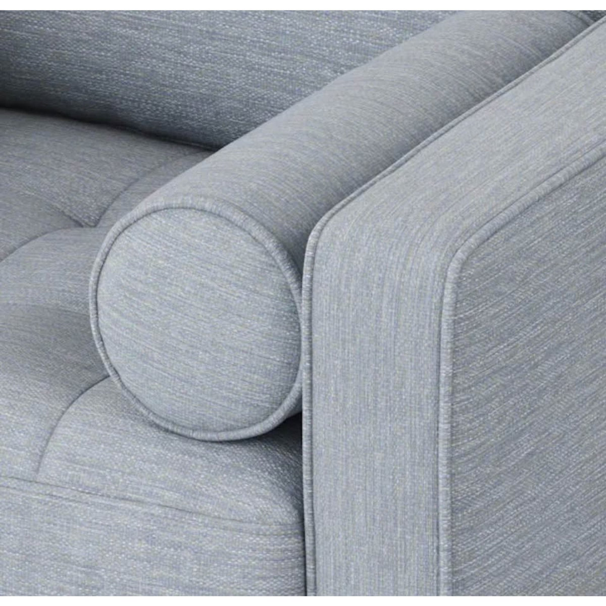 Article Sven Tufted Lounge Chair – Silver Light Blue Open Box $1099 Retail - Delivery Available