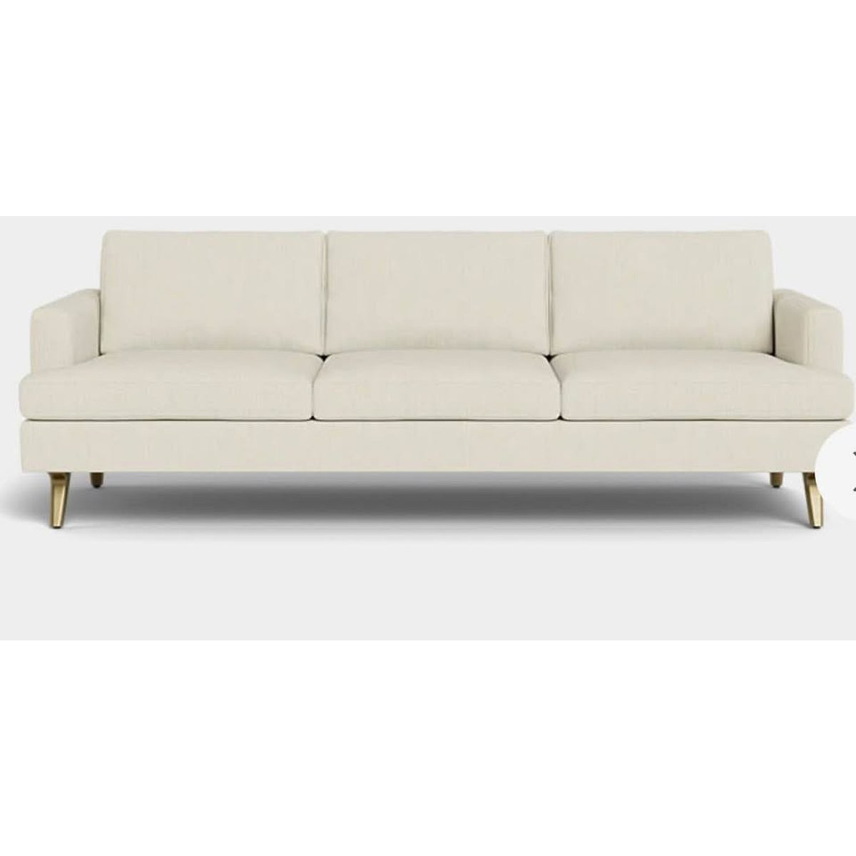 Albany Park Lido 86” Designer Sofa | Dune Performance Linen | Modern Neutral - Delivery Available