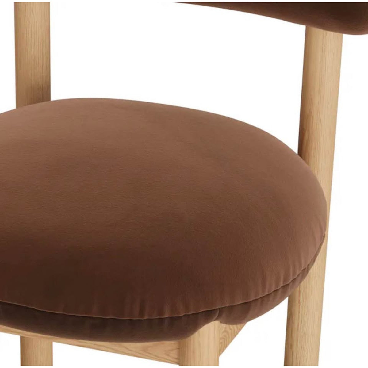 Set of 2 Article Munk Velvet Dining Chairs – White Oak & Hale Earth - Open Box - Delivery Available