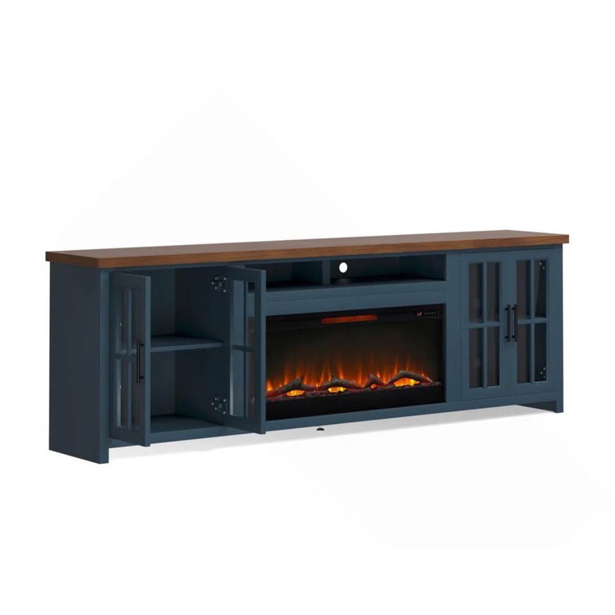 New Legends Furniture 97” Fireplace TV Stand Console – $2,199 Retail – Open Box - Delivery Available