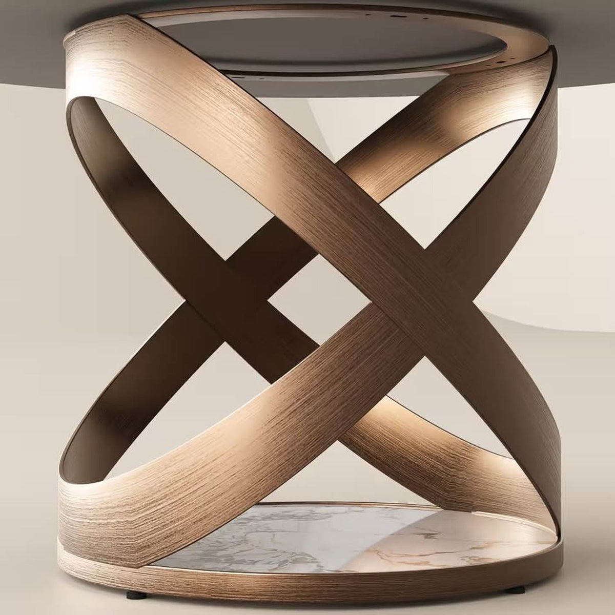 New 59” POVISON Maxwell Round Sintered Stone Dining Table – $1,799 Retail – Delivery Available