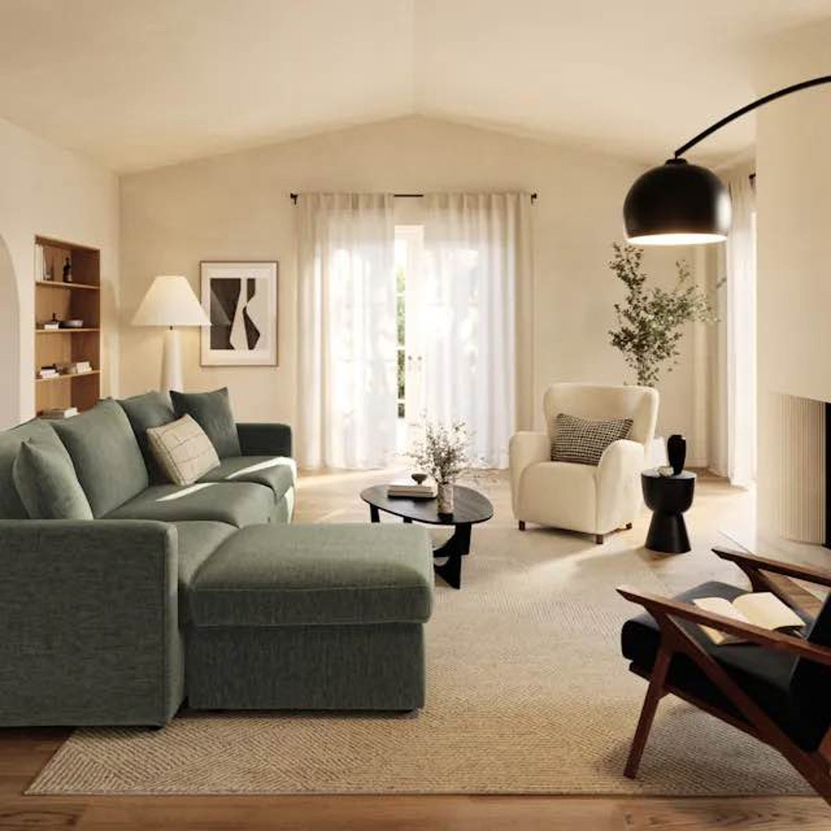 Article Lenae 104.5” Reversible Modular Sectional – Eleos Green | $1,949 Retail | Delivery Available