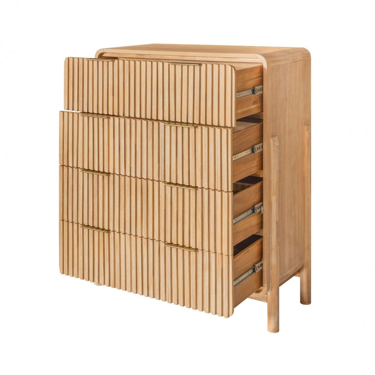 New Modrest Mikala 4-Drawer Natural Oak Chest – Retail $965 – Delivery Available