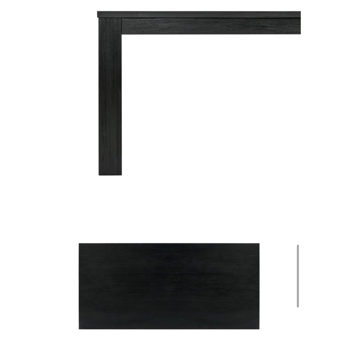 75” Solid Acacia Wood Dining Table – Brushed Black - $1,000 Retail “open Box” - Delivery Available