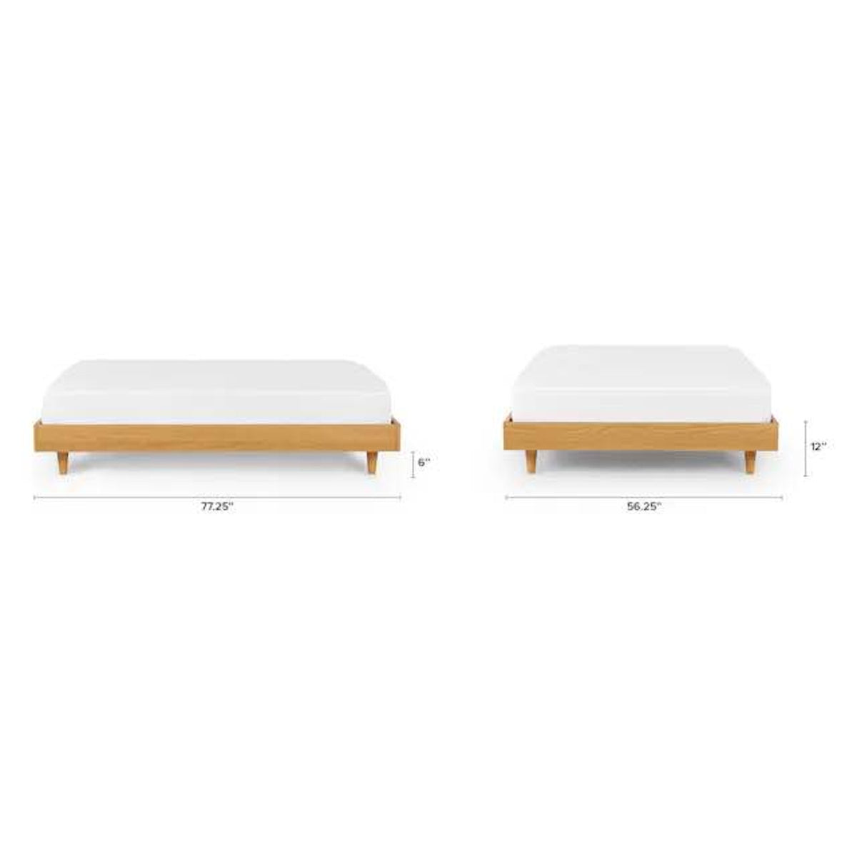 Article | Full Platform Bed Frame | Basi - Oak | $349 Retail Open Box - Delivery Available