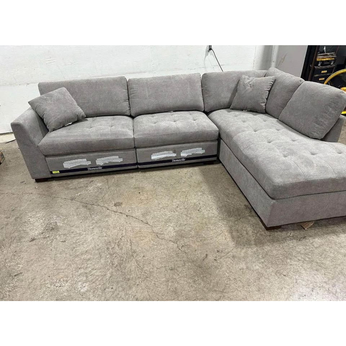 New Thomasville Miles Gray Power Sectional w/ Chaise | $1,699 Retail | Delivery Available