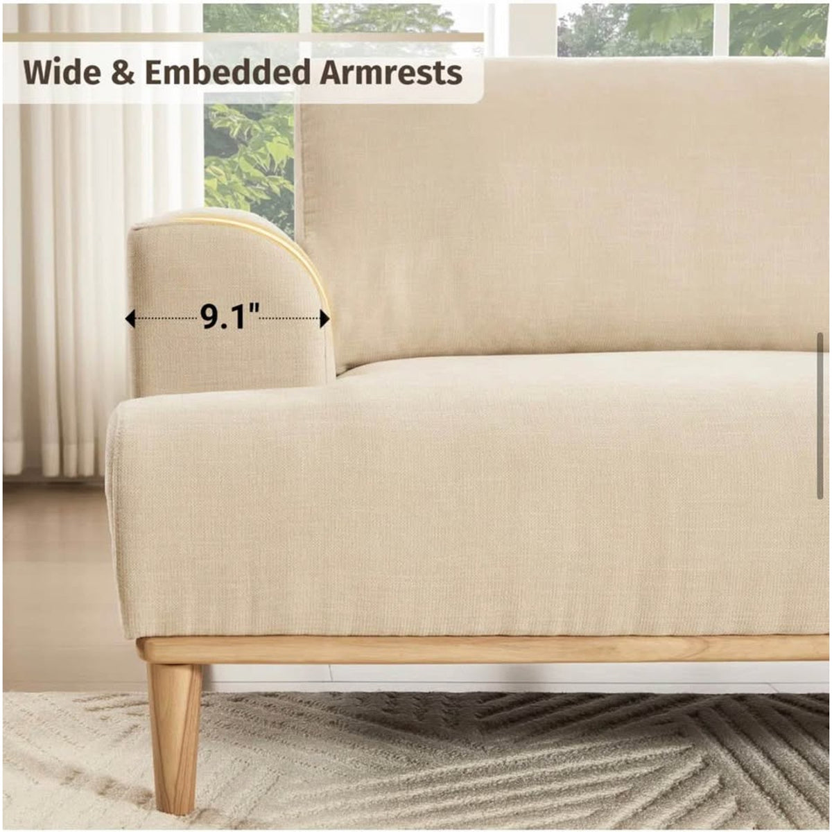 New 84” Khaki Sofa – $1,300 Retail – Delivery Available