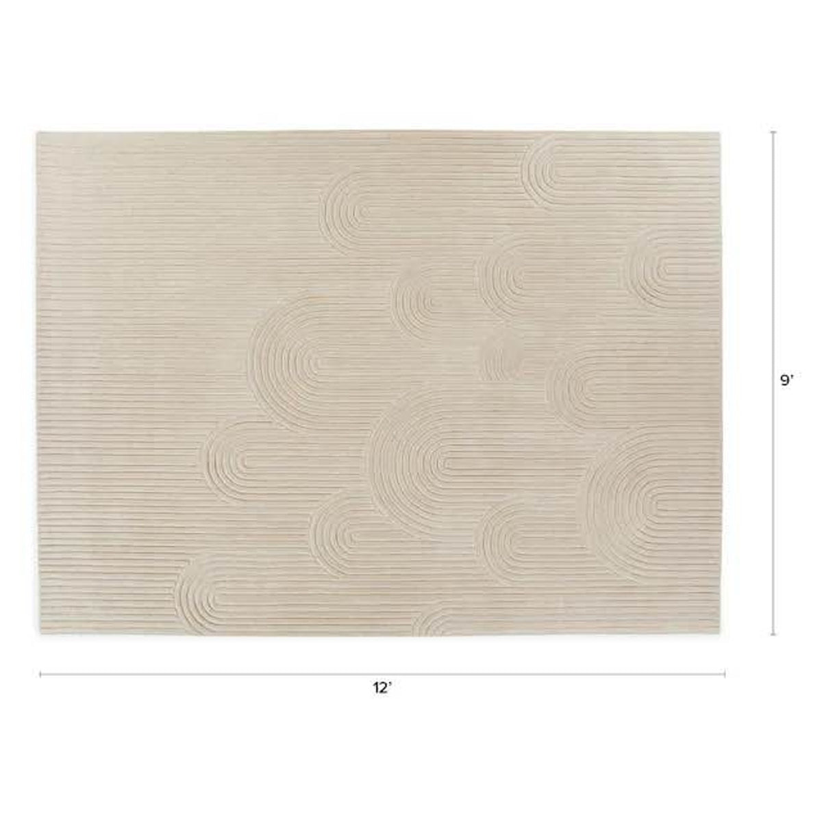 New Article Clem 9’ × 12’ Wool Rug – Arch Cream – $949 Retail – Factory Wrapped Delivery Available