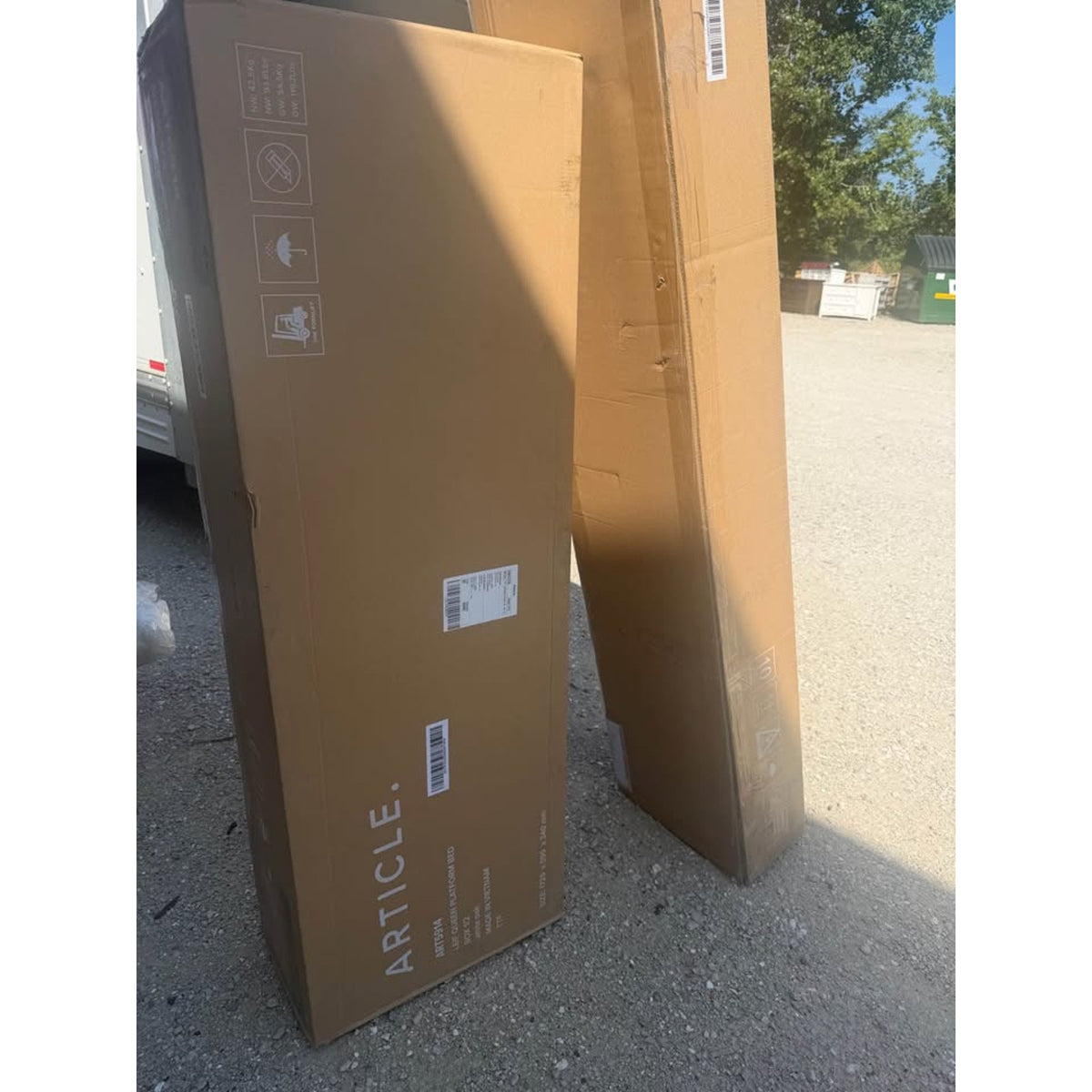 New Article Queen Platform Bed – Article Leif White Oak – $799 Retail – Open Box – Delivery Avail