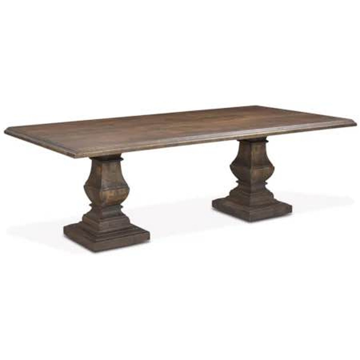 84” Solid Wood Double Pedestal Dining Table | Home Trends Design $3k Retail - Delivery Available