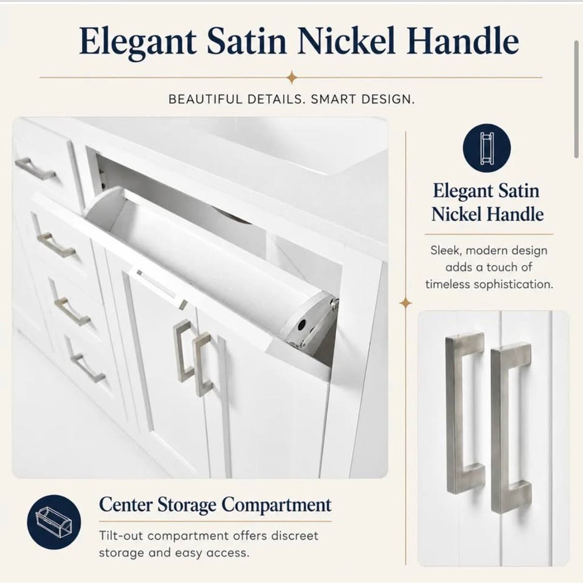 New 60” White Double Sink Bathroom Vanity with Quartz Top – New Open Box - Delivery Available