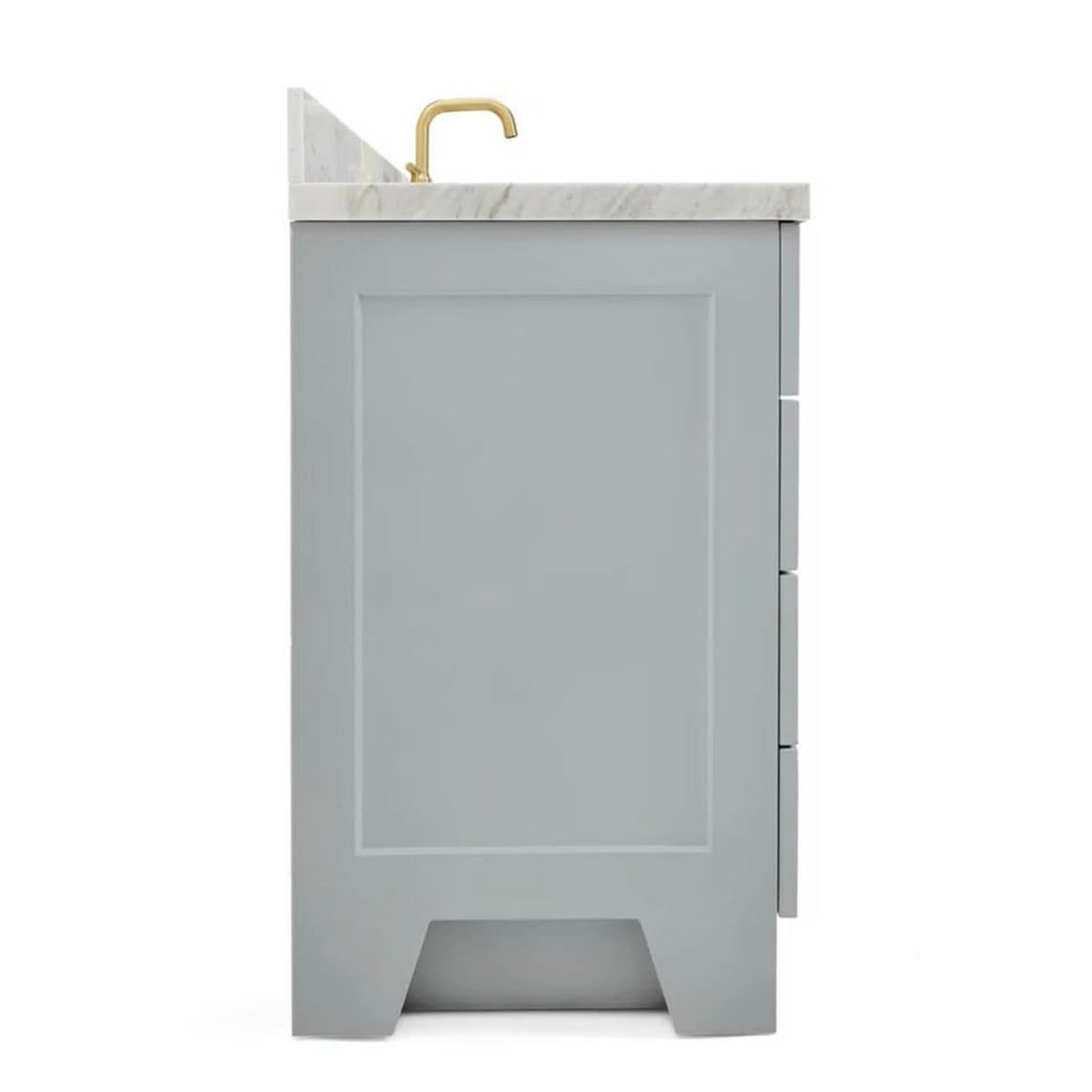 Brand New 60” Gray Bathroom Vanity with Carrara Marble Top | $1400+ Retail - Delivery Available
