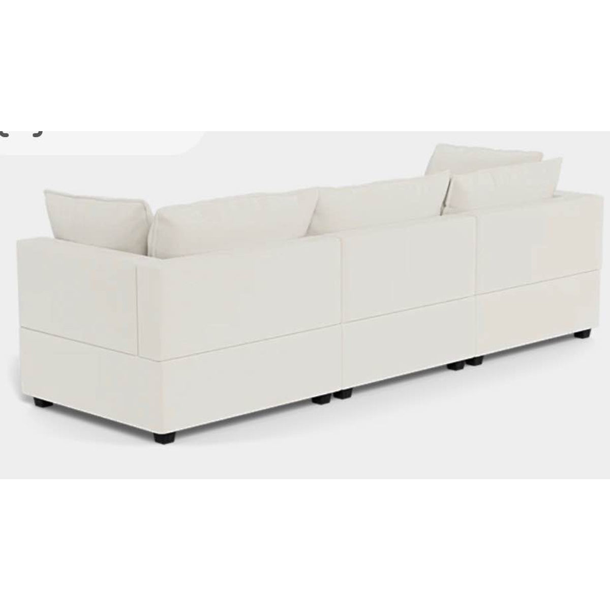Albany Park Kova Pillow Cushion Sofa | Bone Performance Chenille | 122” - Delivery Available