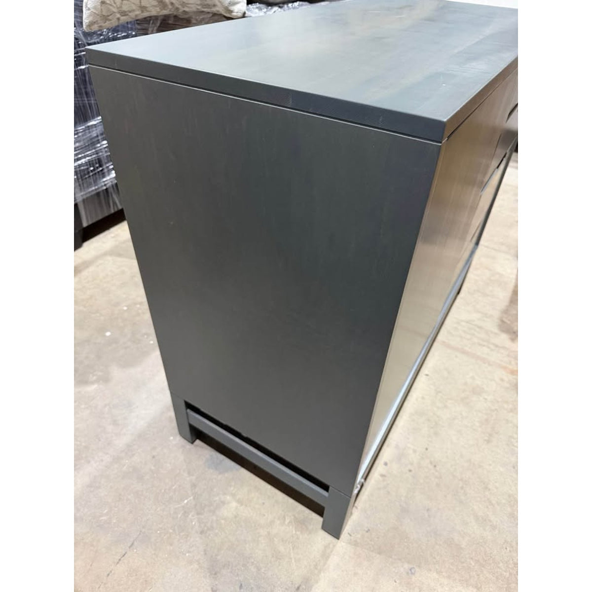 Modern Solid Wood Server Cabinet – Charcoal Gray | New Open Box $3300 Retail Delivery Available
