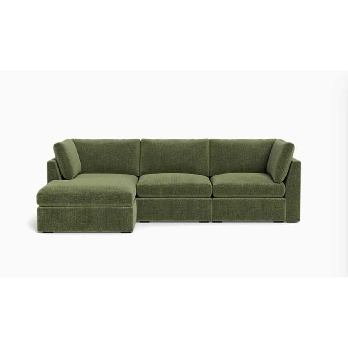 New Cozey Ciello XL 3-Seater Chaise Sectional – Cypress Green Corduroy – Delivery Available