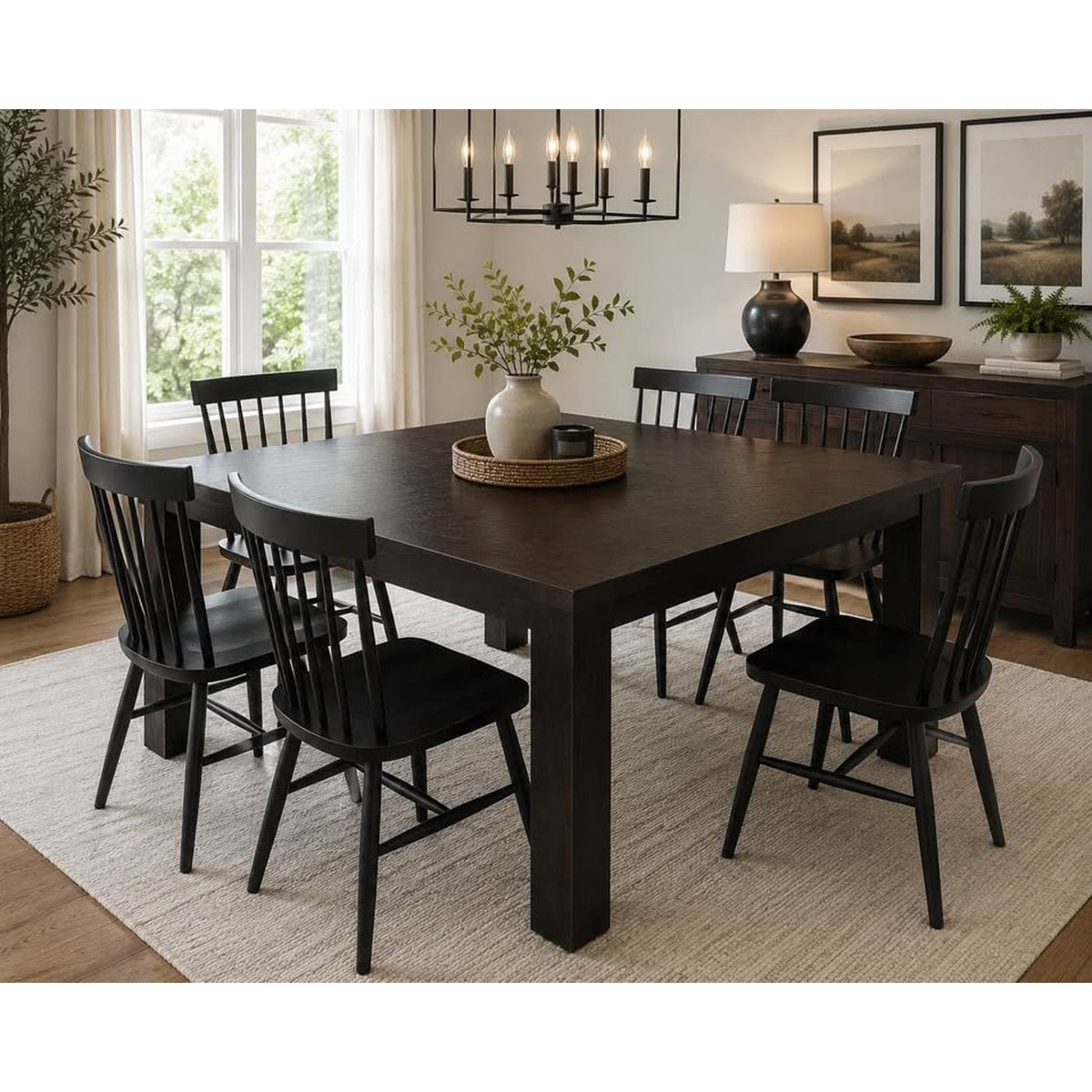 Casual Elements 60” Solid Wood Square Dining Table | New Open Box - Delivery Available