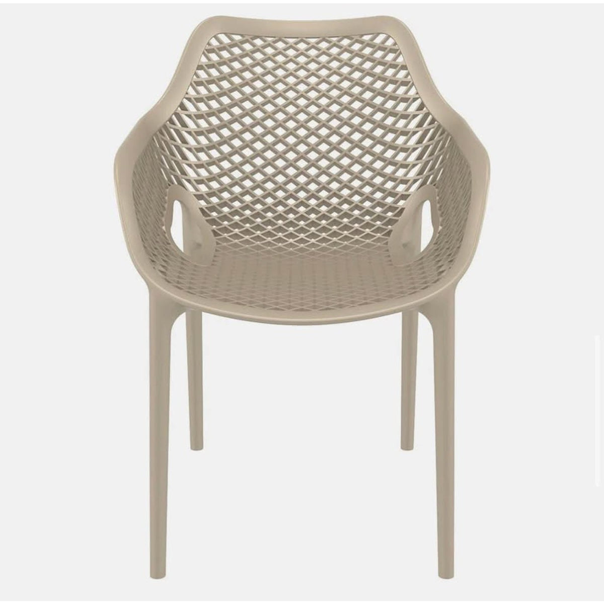 New AllModern Outdoor Dining Chairs – Sand Beige – Stackable – Up to 8 Available –Delivery Available