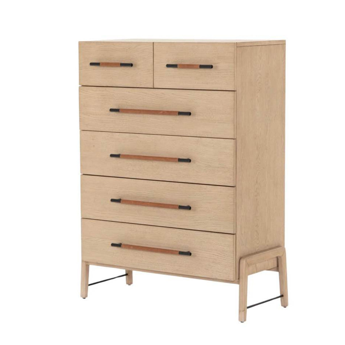 New Four Hands 6-Drawer Tall Dresser – $1,599 Retail – Yucca Oak - Open Box – Delivery Available