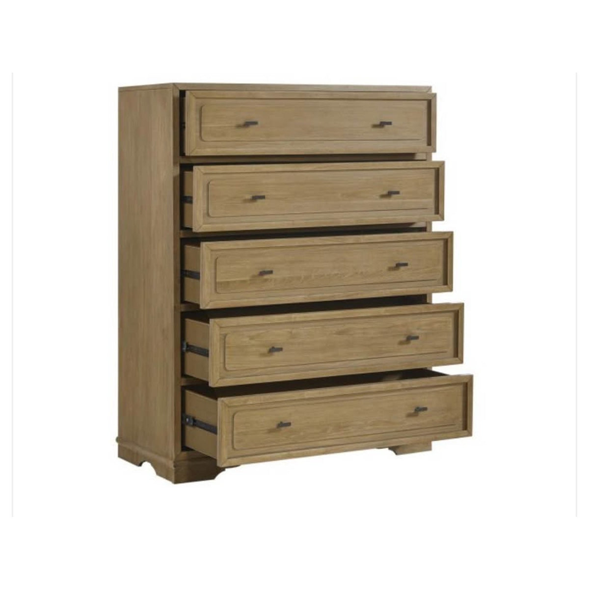 Light Oak 2-Piece Bedroom Set – 9 Drawer Dresser & 5 Drawer Chest – New Open Box Delivery Avail
