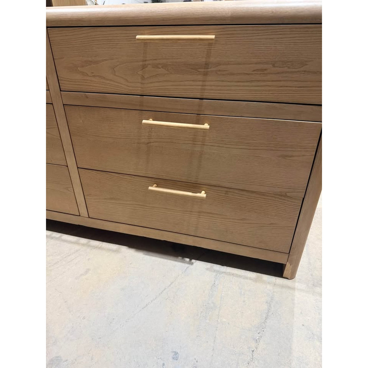 New Modern Light Oak 68” 6-Drawer Dresser - New Open Box - Delivery Available