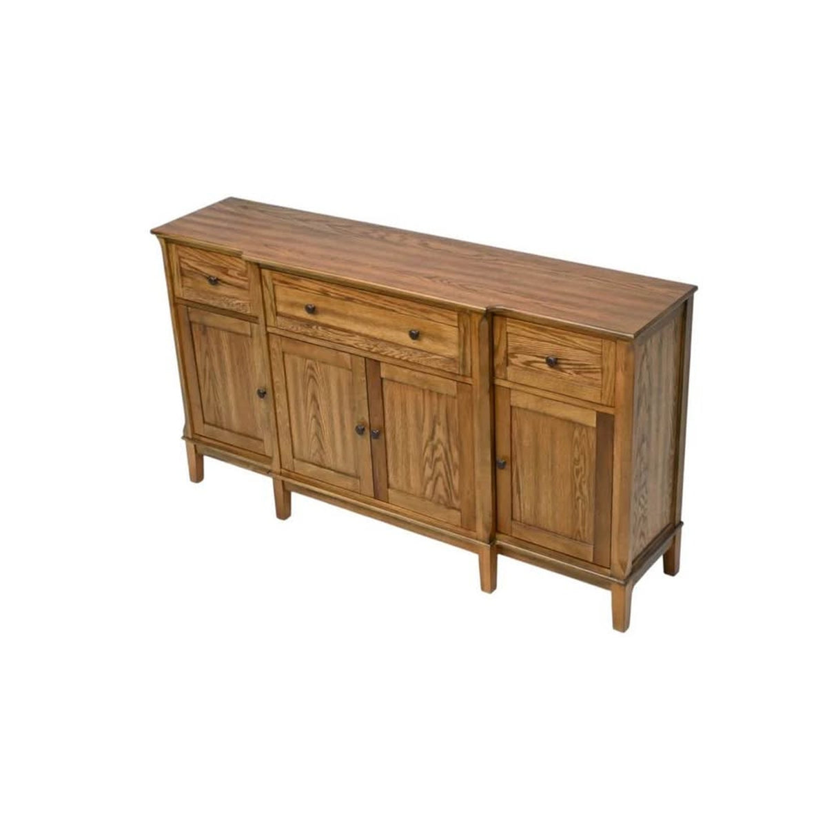 65” Solid Wood Sideboard / Storage Cabinet – Oak Finish | DELIVERY AVAILABLE