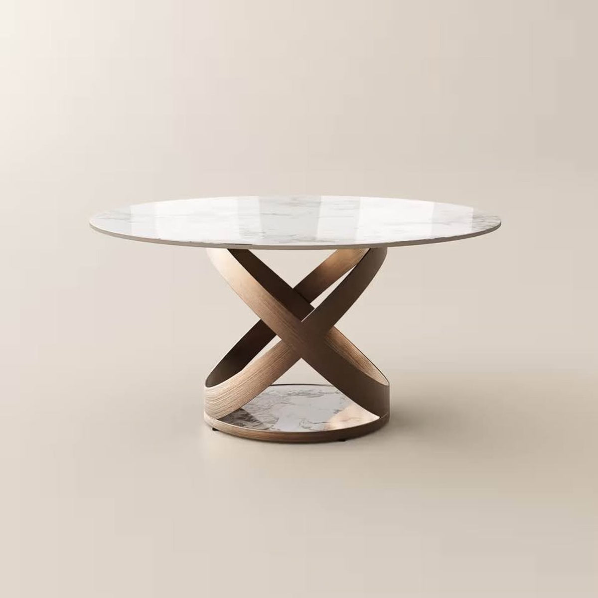 New 59” POVISON Maxwell Round Sintered Stone Dining Table – $1,799 Retail – Delivery Available