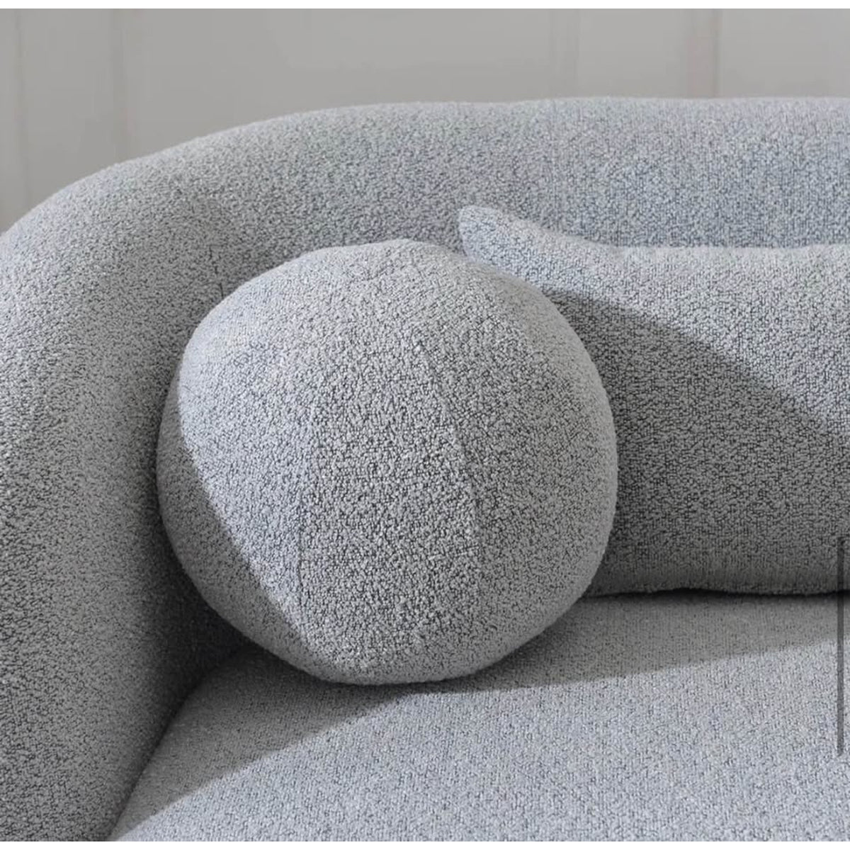 New 85” Modern Sofa – Light Gray Boucle – Retail $1,189 “open box” Wade Logan Brinae Delivery Avail