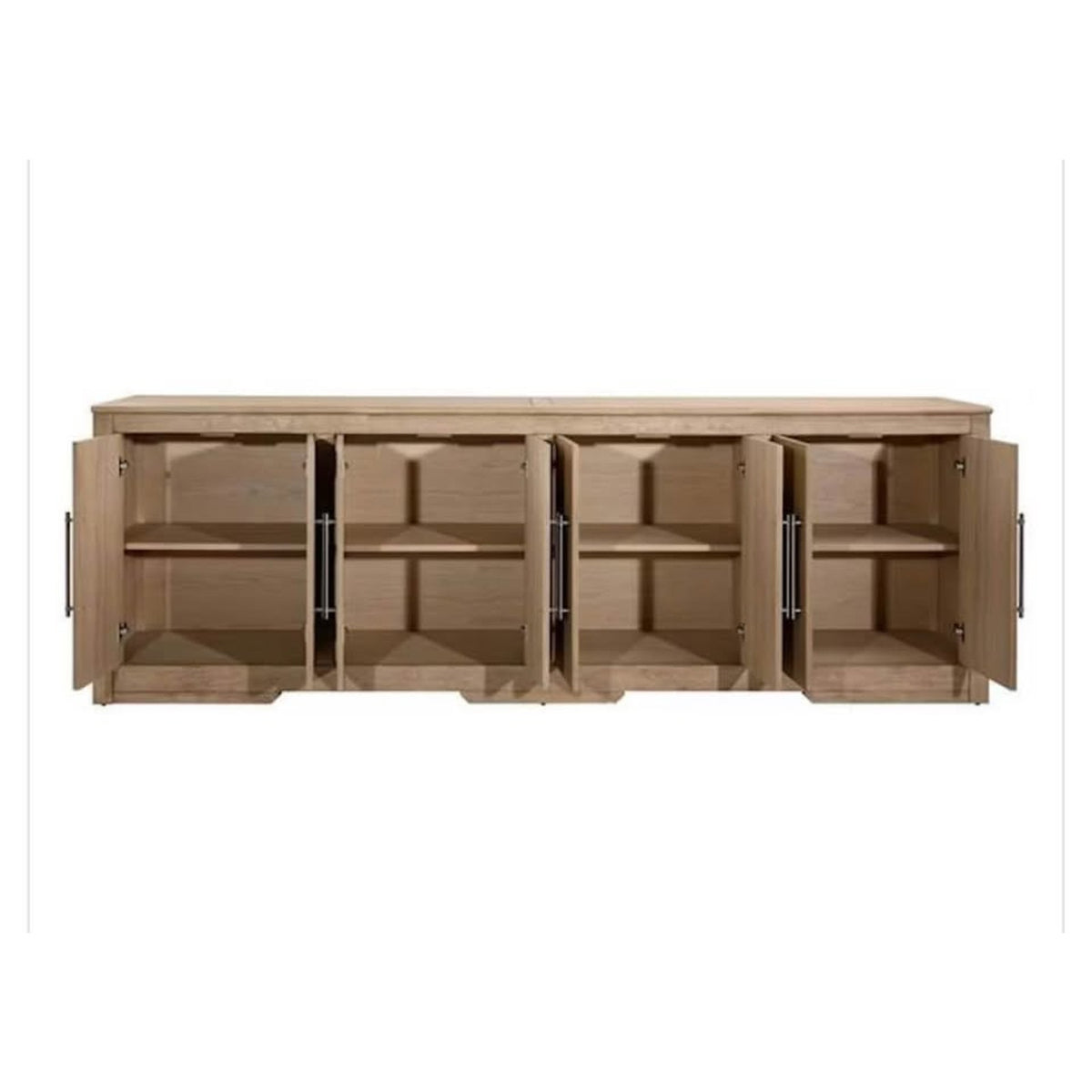 Dovetail Delacruz 106” Natural Wood Sideboard Buffet Cabinet Media Console