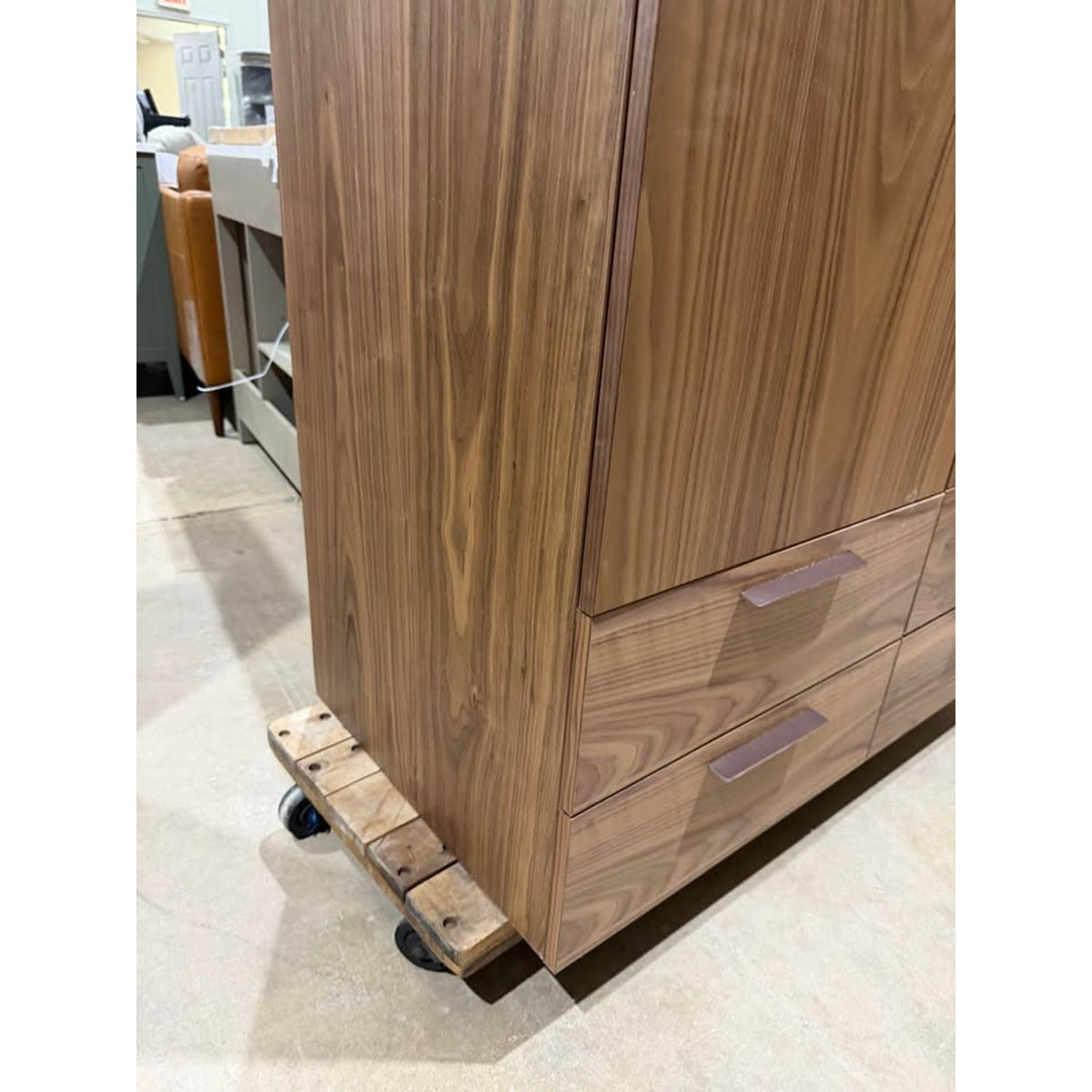 New Modern Walnut Designer Wardrobe Armoire Cabinet Storage 44” Blu Dot - Delivery Available