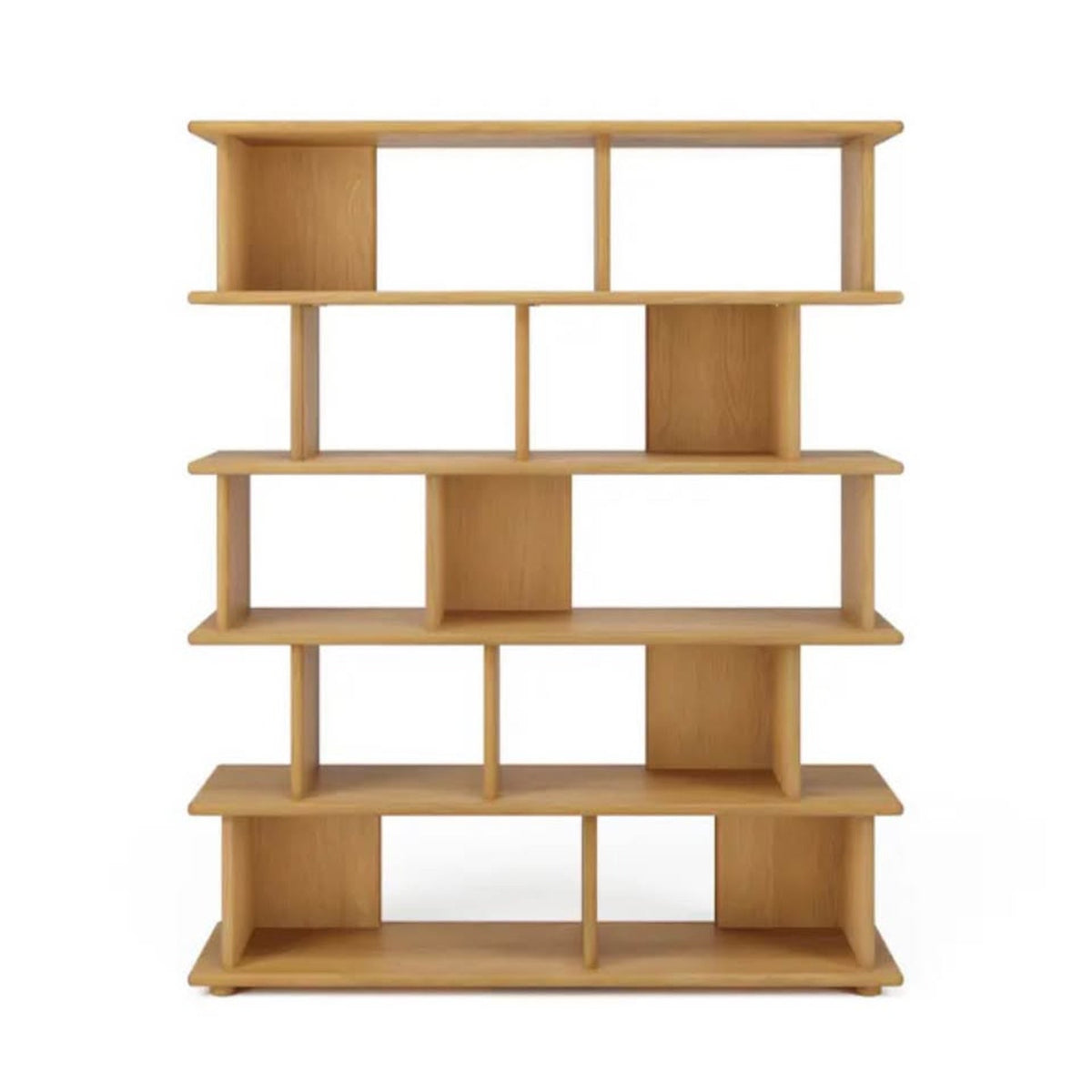 Article Lafora Solid Oak Open Shelving Bookcase | Natural Wood Storage Display Shelf Delivery