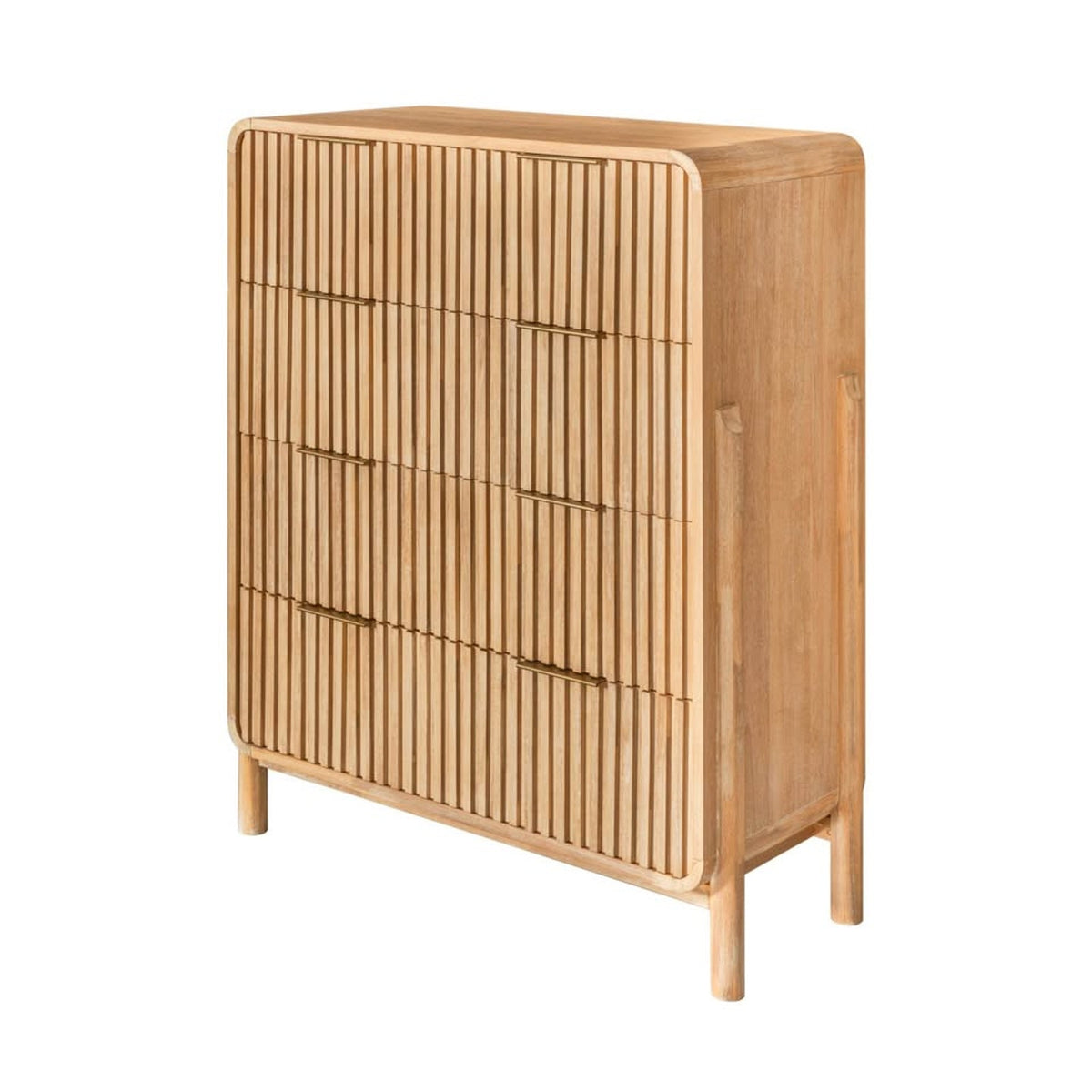 New Modrest Mikala 4-Drawer Natural Oak Chest – Retail $965 – Delivery Available