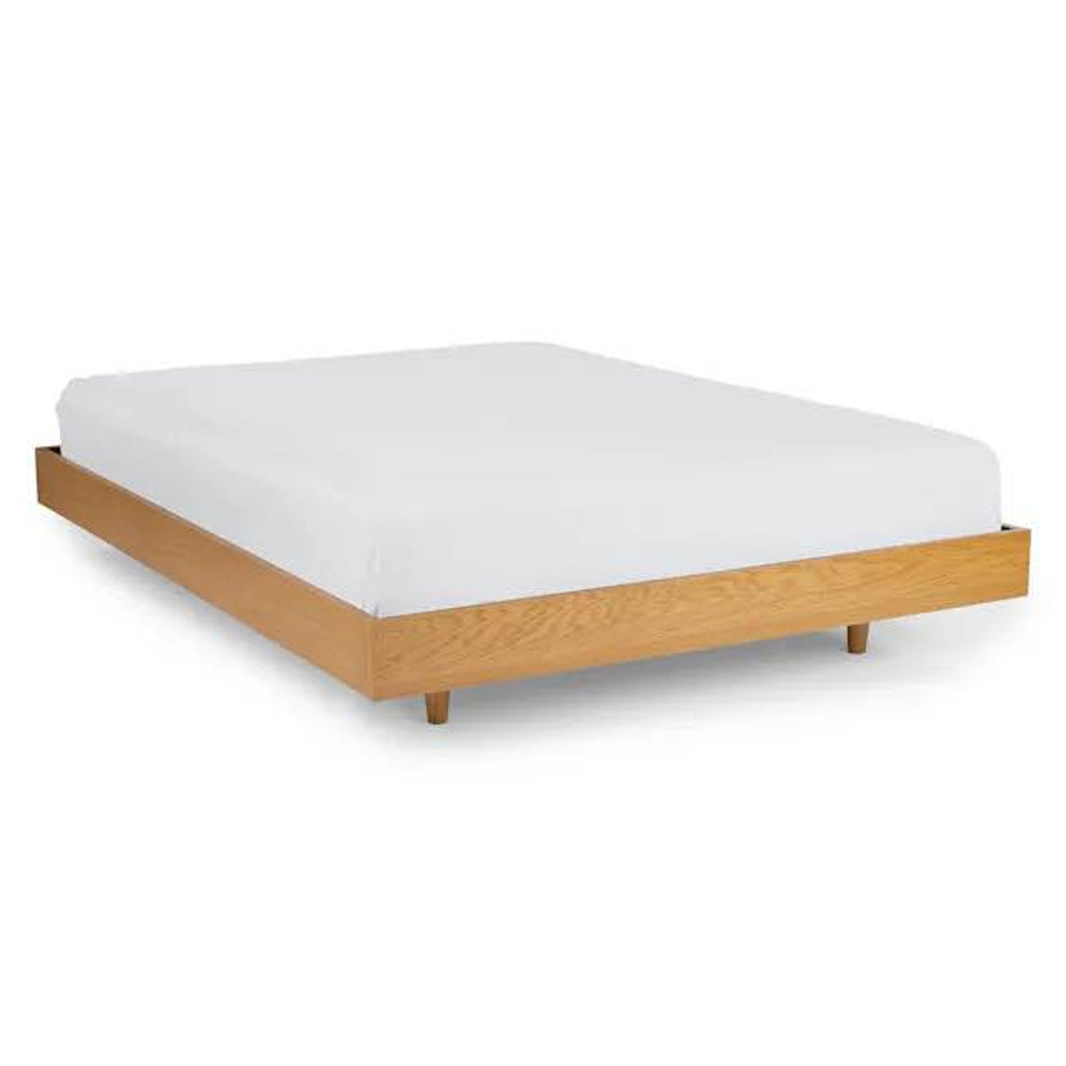 Article | Queen Platform Bed Frame | Basi - Oak | Delivery Available
