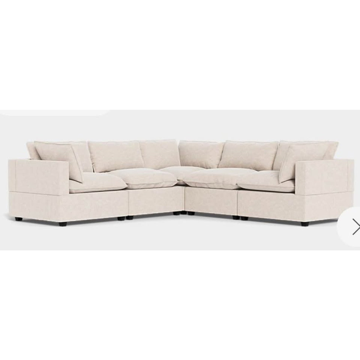 Albany Park Kova Pillow Cushion Corner Sectional – Modular Deep Seat Sofa - Delivery Available