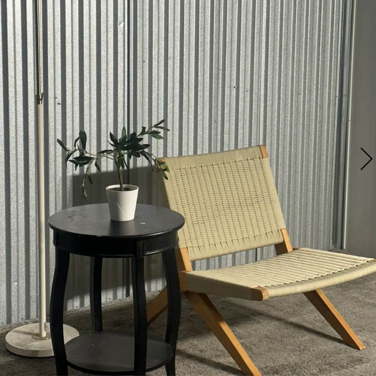 New Burrow Scout Chair in Sand Cord Teak $569 Retail “open box” Delivery Available