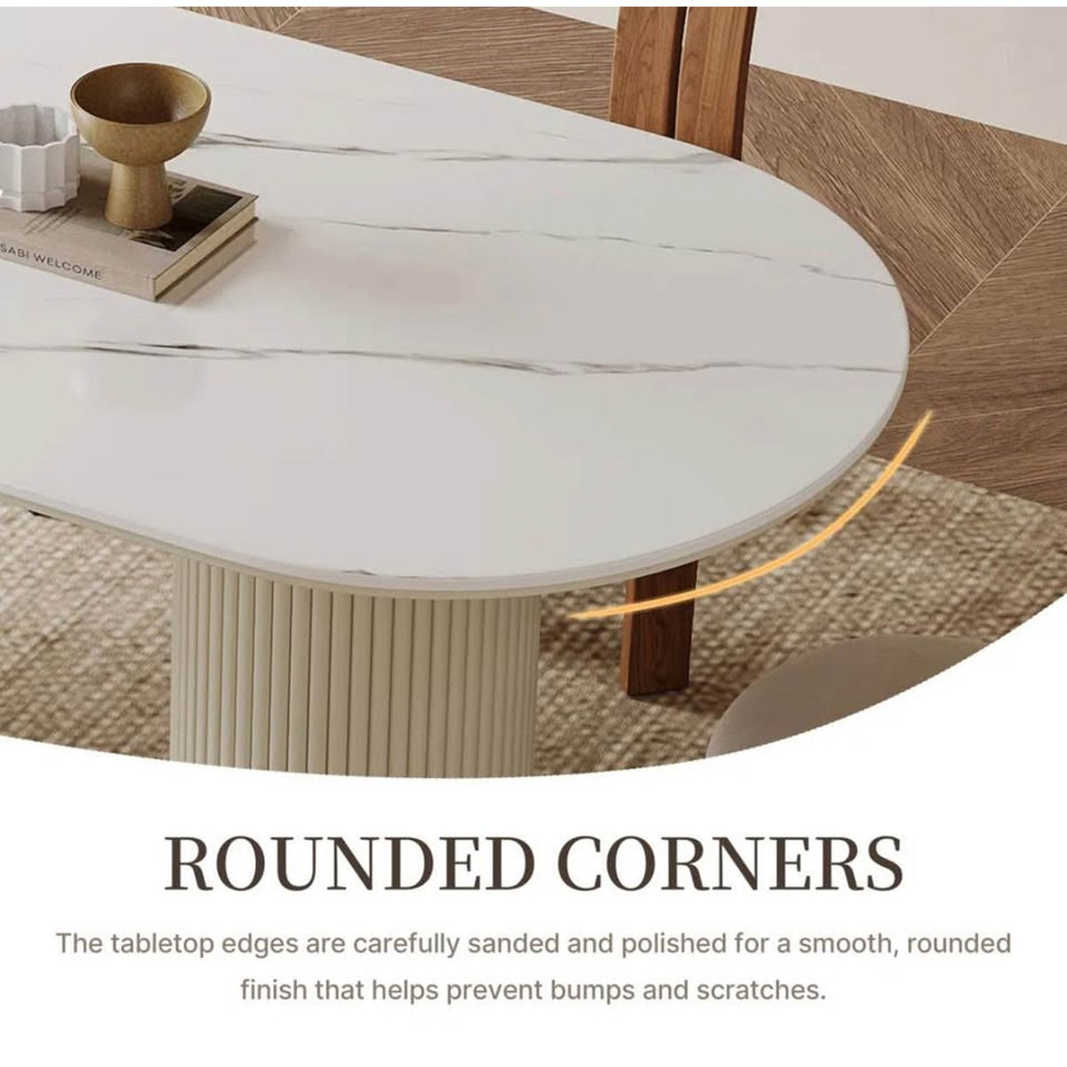 70” Stone Top Double Base Modern DiningTable for 6 - $1500 Retail - Blemish - Delivery Available