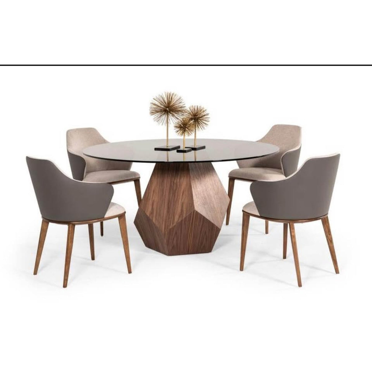Modrest Rackham 59” Round Smoked Glass Dining Table – $1,739 Retail – Delivery Available