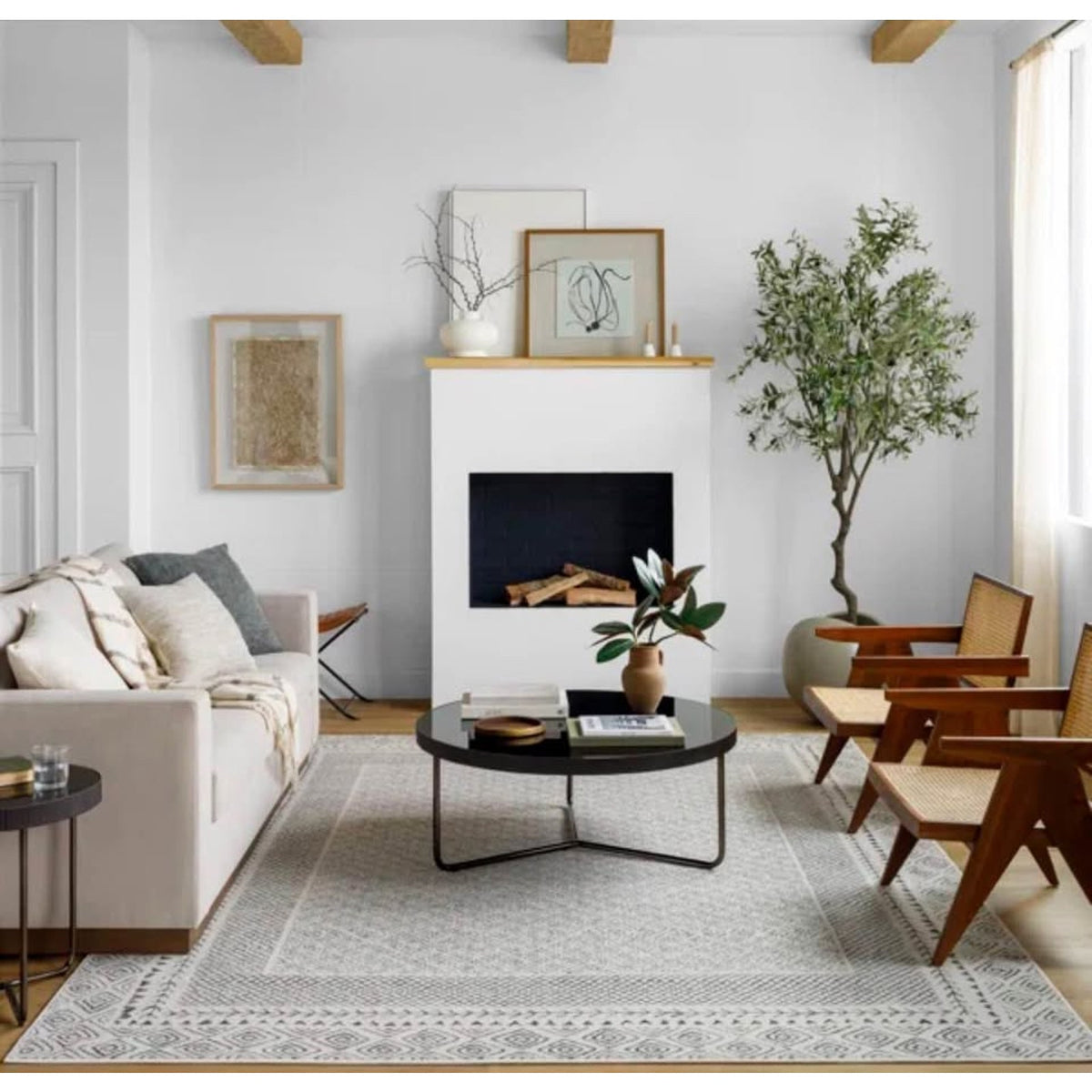 New 9x12 Surya Calvo Area Rug – Neutral Beige/Charcoal – Modern Textured - Delivery Available