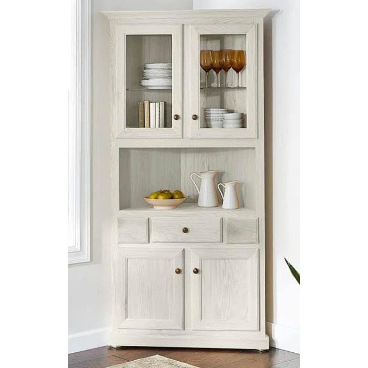 Red Barrel Studio Dhaani Solid Wood Corner Dining Hutch – Open Box – Delivery Available