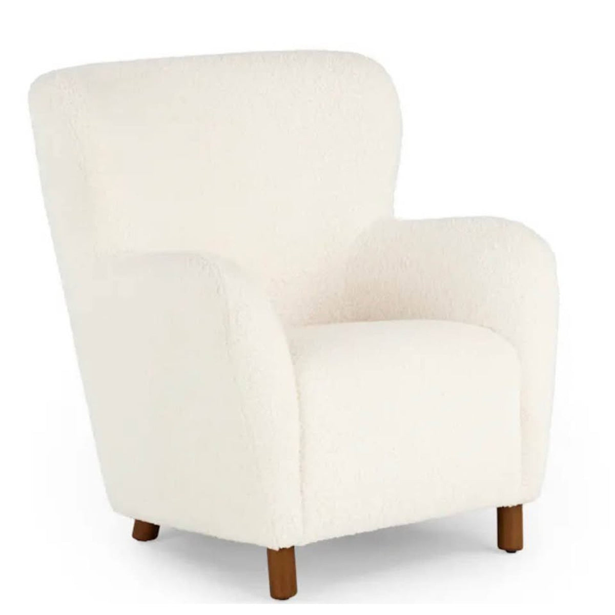 Article Archie Shearling Accent Lounge Chair – White Open Box $700 Retail Delivery Available