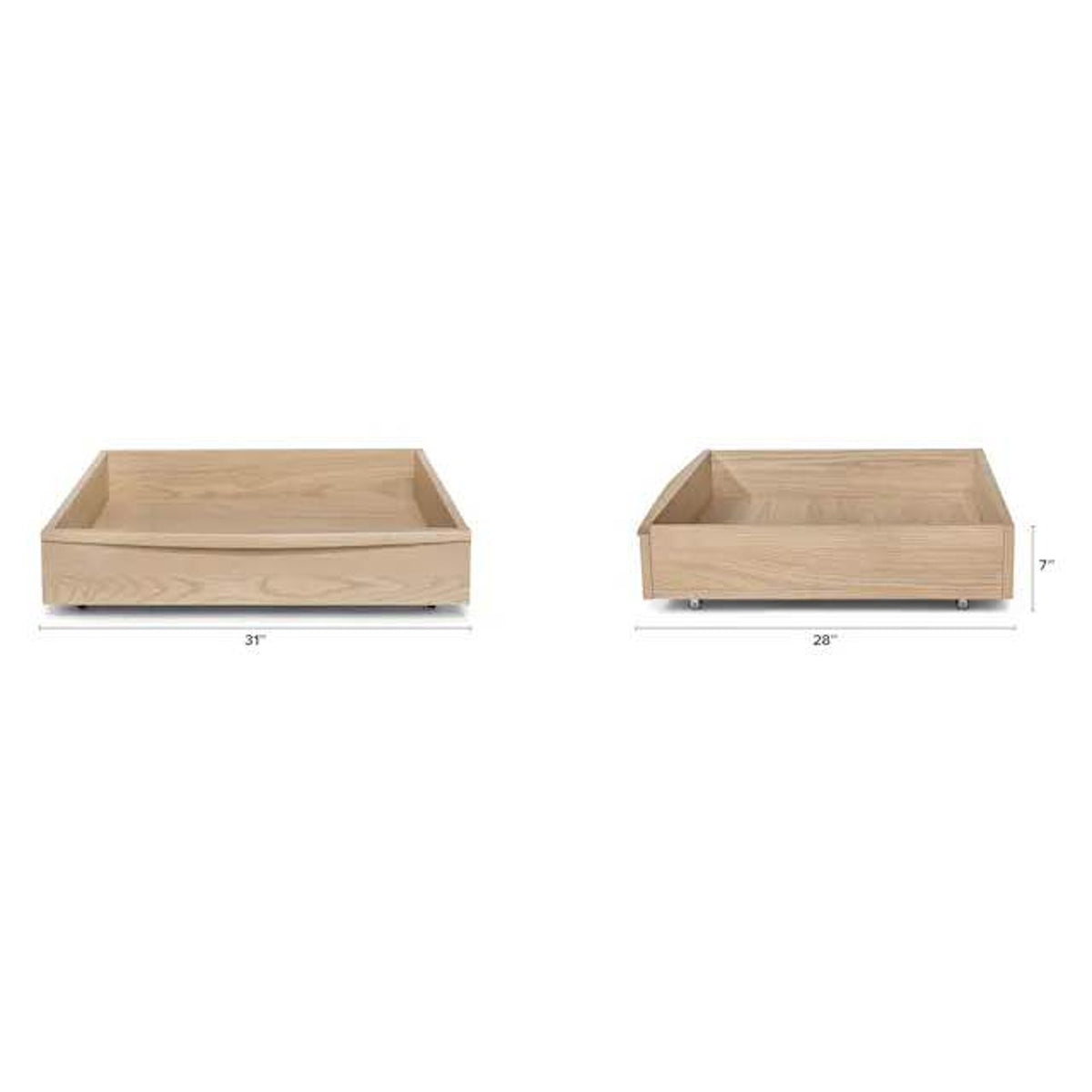 Article | Queen Panel Bed + Underbed Storage Bundle | Lenia - White Oak | $1500 - Delivery Available
